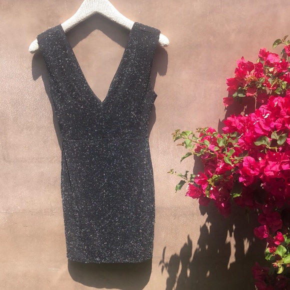 Forever 21 Dresses & Skirts - Forever 21 black and silver metallic mini dress